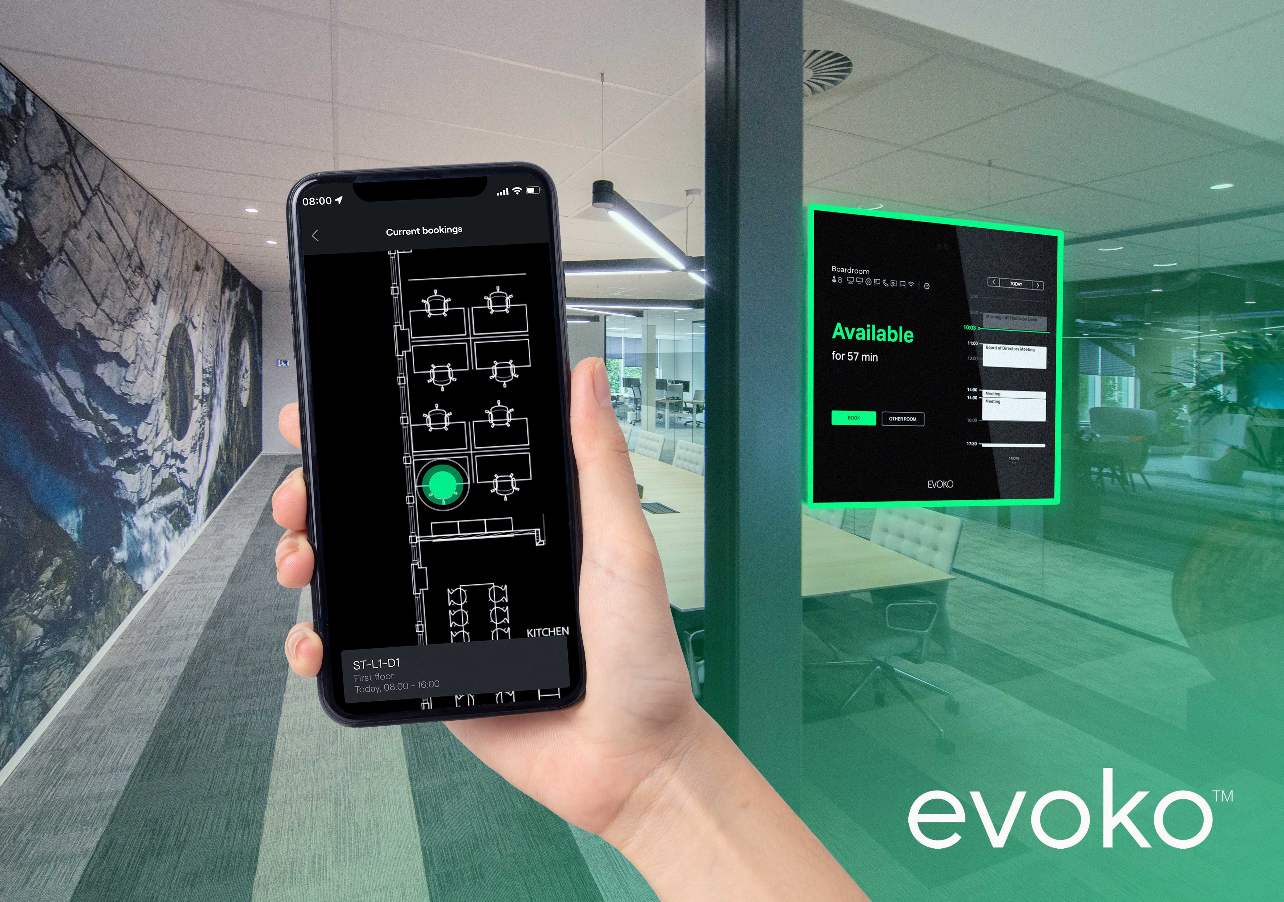 Actie! 21% korting op Evoko Room & Desk booking.