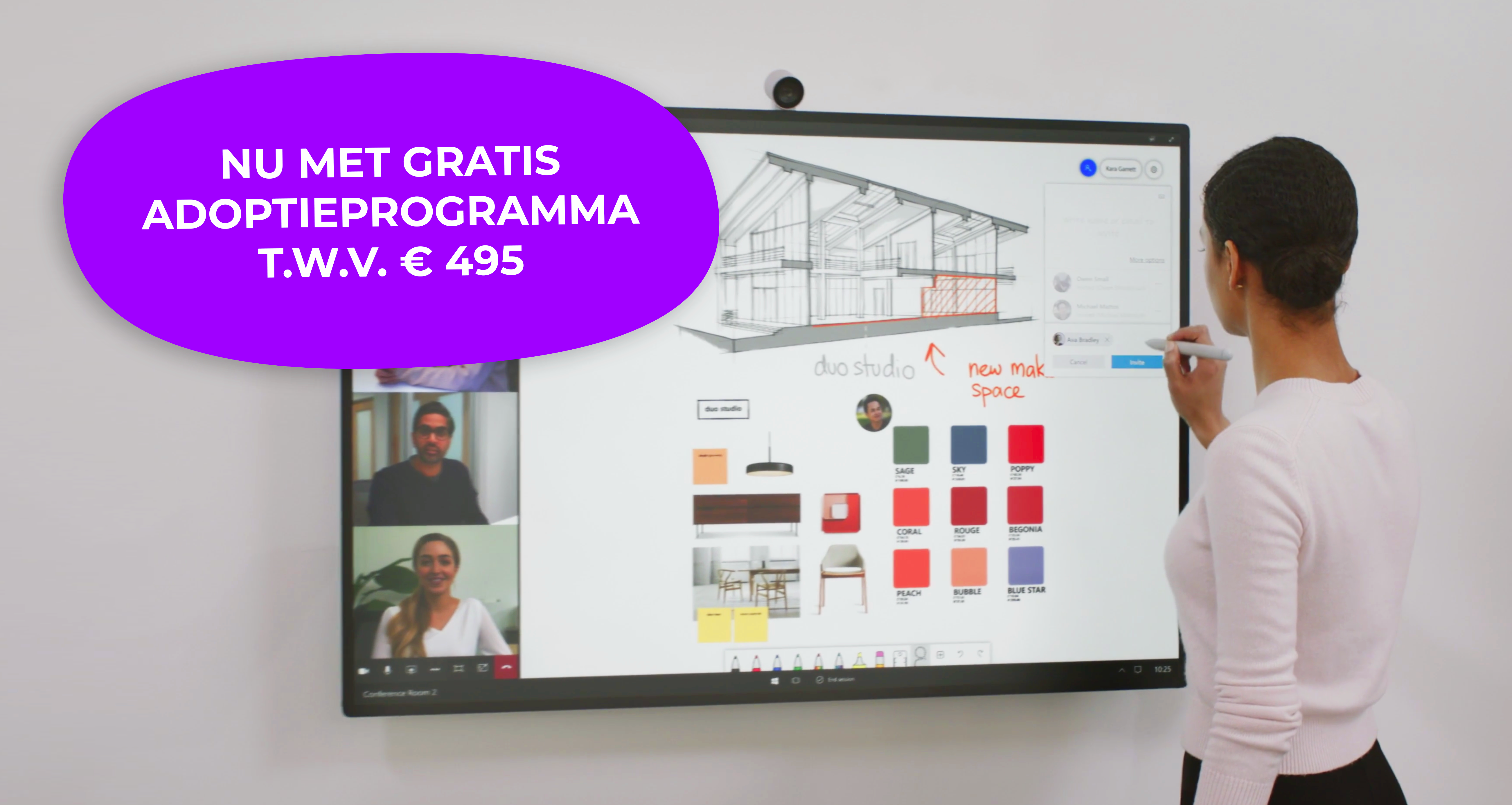 De populaire Surface Hub 2 nu met gratis adoptieprogramma t.w.v. € 495