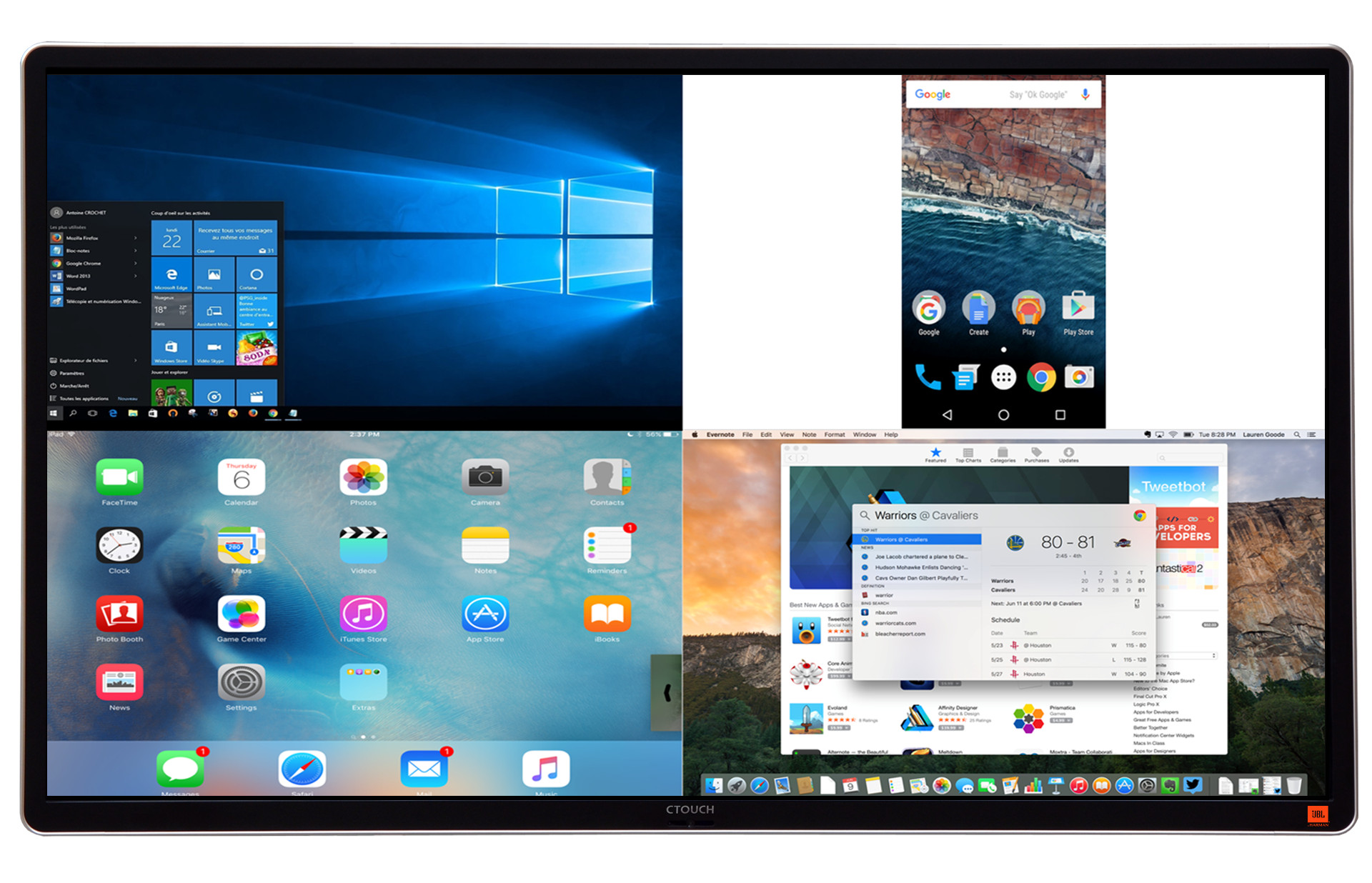 Messcherpe prijs voor de 65, 75 en 86 inch CTOUCH 2Share