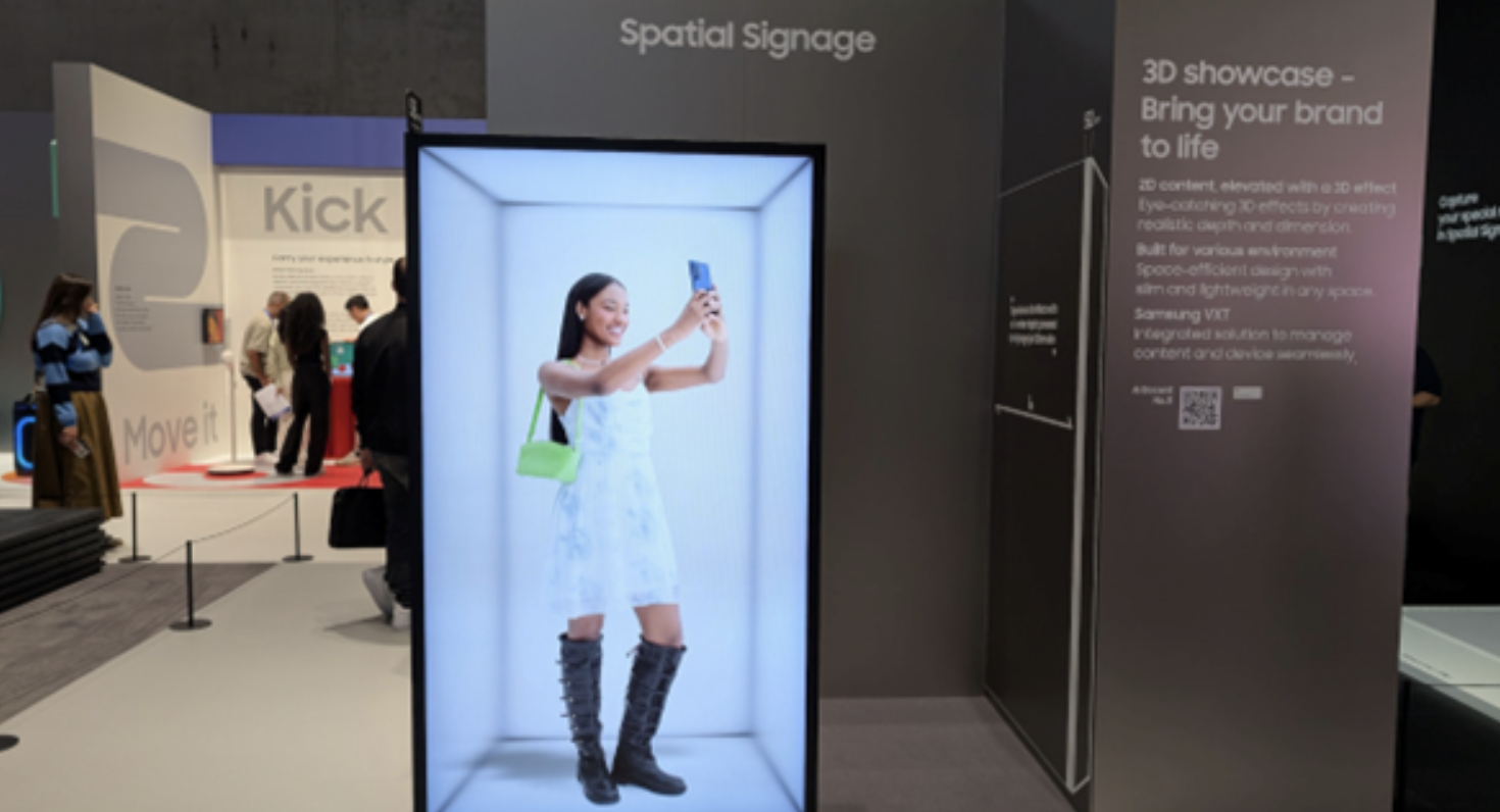 Samsung Spatial Signage Display op ISE 2026