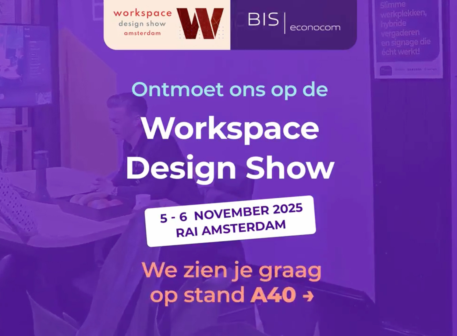 BIS|Econocom presenteert de werkplek van de toekomst op de Workspace Design Show